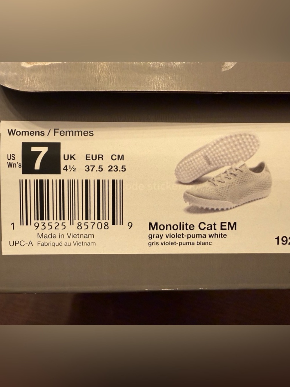 Puma Monolite Cat EM Women's Golf Shoe - Gray Violet / Puma White - Picture 2 of 5